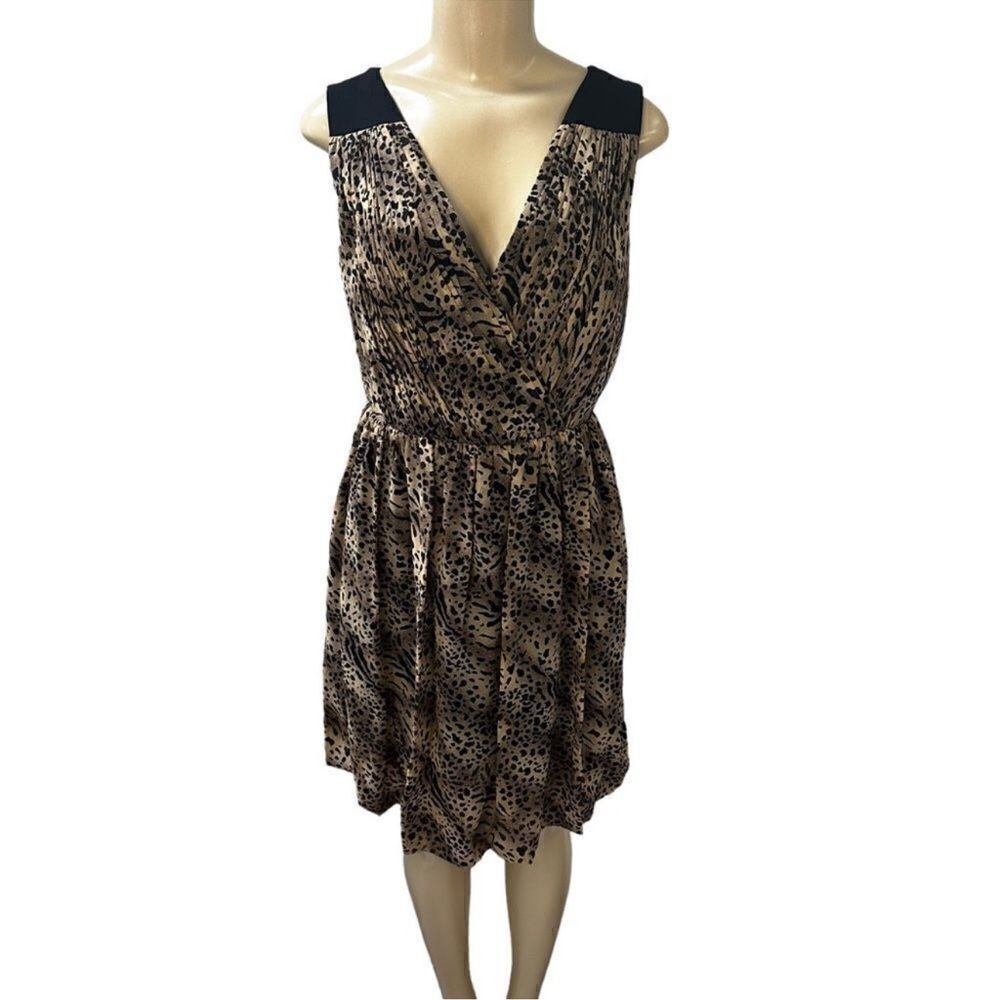 NWT Adrianna Papell Animal leopard print Evening Dress 6 petite